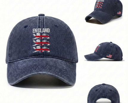 Vintage Three Lions England Pride Washed Cotton Baseball Cap