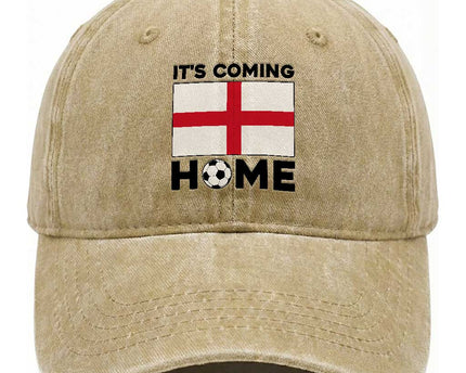 It is Coming Home England Football Flag Washed Cotton Baseball Cap