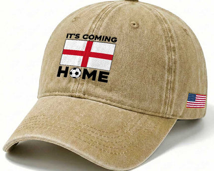 It is Coming Home England Football Flag Washed Cotton Baseball Cap