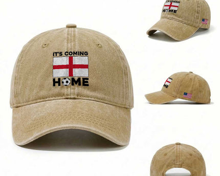 It is Coming Home England Football Flag Washed Cotton Baseball Cap