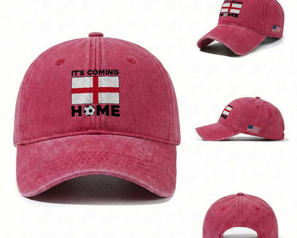 It is Coming Home England Football Flag Washed Cotton Baseball Cap