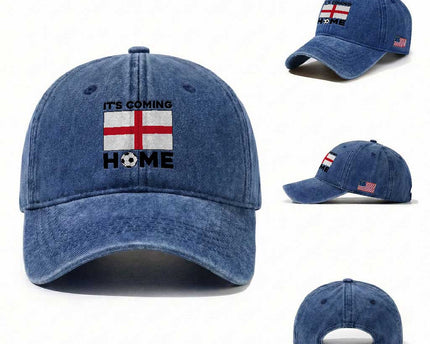 It is Coming Home England Football Flag Washed Cotton Baseball Cap