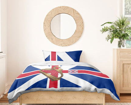 Commonwealth Of England Flag Golden Harp Bedding Set Historical British Heritage