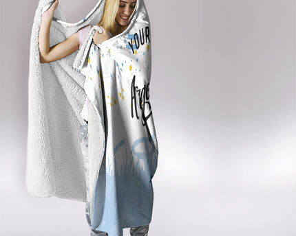 Personalized Argentina Football Hooded Blanket Soccer Trophy Celebration Flag Graphic