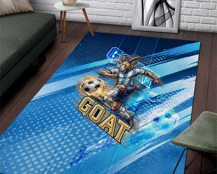 Argentina Football GOAT 10 Pride Area Rug Power of the King - 4 Star Champions Mascot