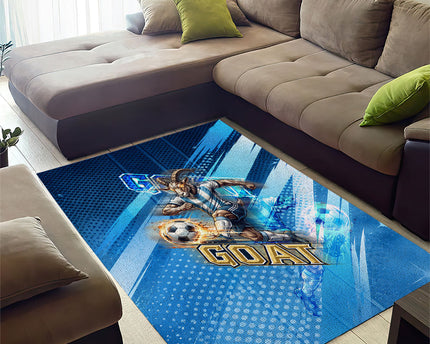 Argentina Football GOAT 10 Pride Area Rug Power of the King - 4 Star Champions Mascot