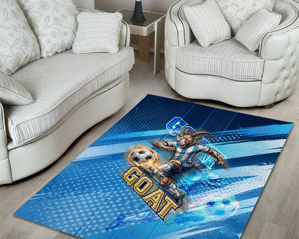 Argentina Football GOAT 10 Pride Area Rug Power of the King - 4 Star Champions Mascot