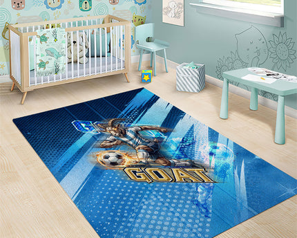 Argentina Football GOAT 10 Pride Area Rug Power of the King - 4 Star Champions Mascot