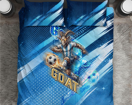 Argentina Football GOAT 10 Pride Bedding Set Power of the King - 4 Star Champions Mascot