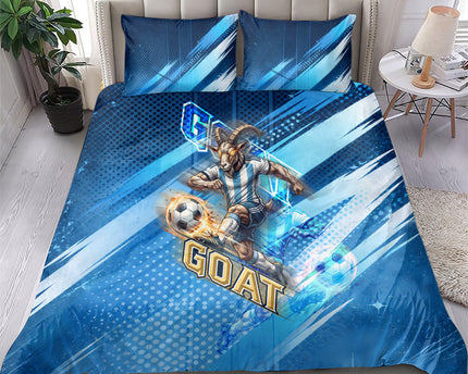 Argentina Football GOAT 10 Pride Bedding Set Power of the King - 4 Star Champions Mascot