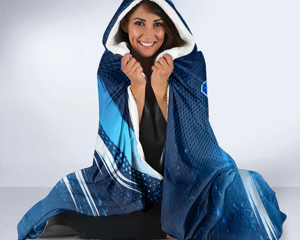 Argentina Football GOAT 10 Pride Hooded Blanket Power of the King - 4 Star Champions Mascot