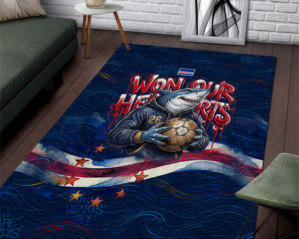 Cape Verde World Football 2026 Area Rug Blue Sharks Won Our Hearts - Oil Paint Style