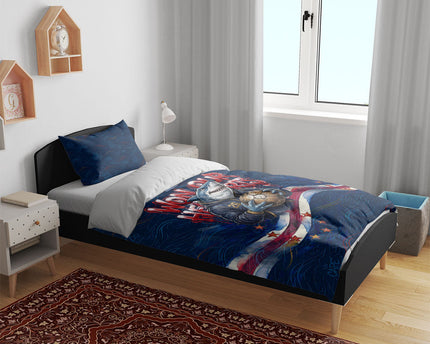 Cape Verde World Football 2026 Bedding Set Blue Sharks Won Our Hearts - Oil Paint Style