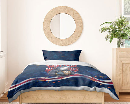 Cape Verde World Football 2026 Bedding Set Blue Sharks Won Our Hearts - Oil Paint Style