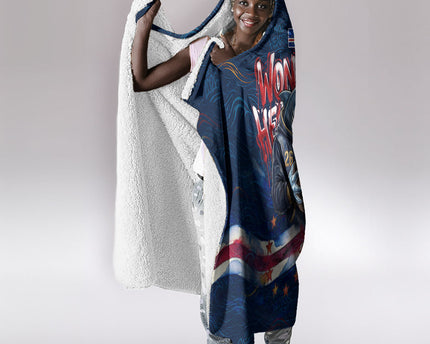 Cape Verde World Football 2026 Hooded Blanket Blue Sharks Won Our Hearts - Oil Paint Style