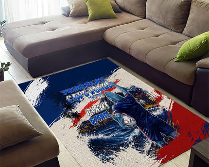 Personalized Cape Verde Blue Sharks Area Rug Giant Spirit African Football 2026 Mascot