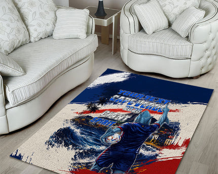 Personalized Cape Verde Blue Sharks Area Rug Giant Spirit African Football 2026 Mascot