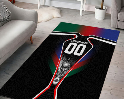 Personalized World Football 2026 Host Nations Area Rug USA Canada Mexico Soccer Trophy