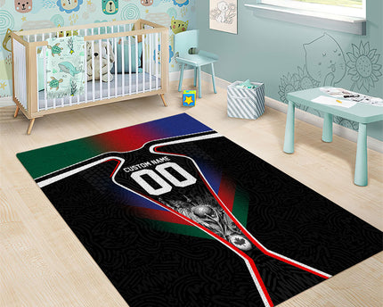 Personalized World Football 2026 Host Nations Area Rug USA Canada Mexico Soccer Trophy