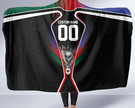 Personalized World Football 2026 Host Nations Hooded Blanket USA Canada Mexico Soccer Trophy