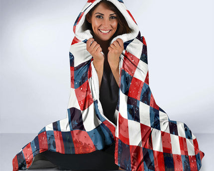 USA Soccer Summer Christmas In July Hooded Blanket Summer Santa World Football