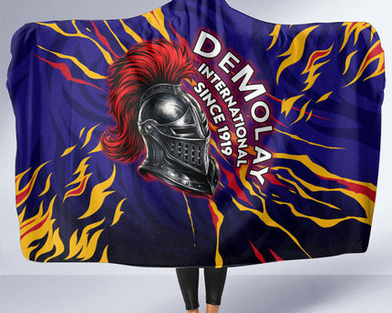 DeMolay 1919 Hooded Blanket Knight Faith Unto Death Graphic Art