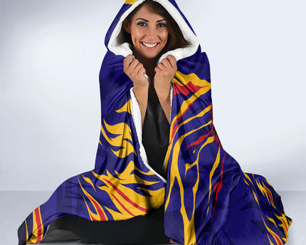 DeMolay 1919 Hooded Blanket Knight Faith Unto Death Graphic Art