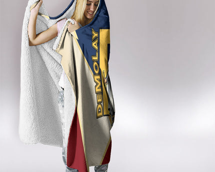 Jacques De Molay Hooded Blanket Crusader Knight Retro Virtues Seven Precepts