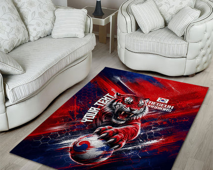 Personalized Taegeuk Warriors Korean Tiger Football Area Rug South Korean Tiger Soccer Ball Flag
