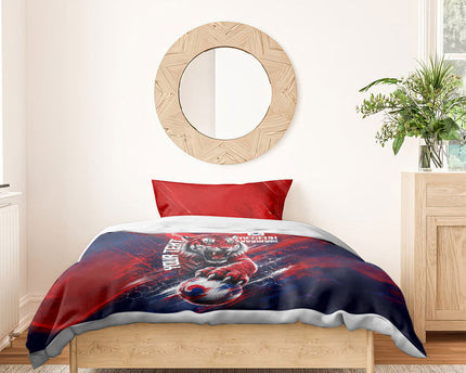 Personalized Taegeuk Warriors Korean Tiger Football Bedding Set South Korean Tiger Soccer Ball Flag
