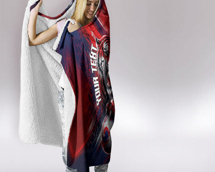 Personalized Taegeuk Warriors Korean Tiger Football Hooded Blanket South Korean Tiger Soccer Ball Flag