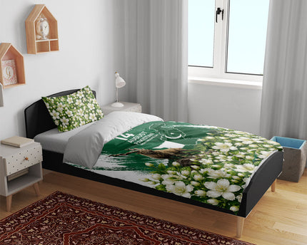 Pakistan Independence Day August 14 Bedding Set Patriotic Markhor Heritage Landmarks And Jasmine