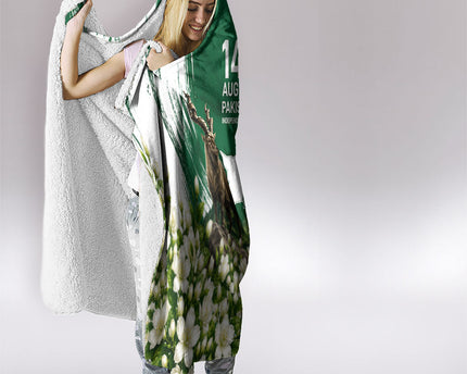 Pakistan Independence Day August 14 Hooded Blanket Patriotic Markhor Heritage Landmarks And Jasmine