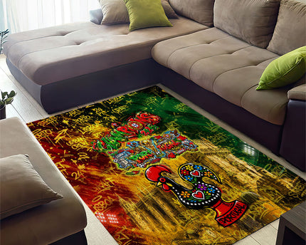 Portugal Football Champions 2026 Area Rug Urban Graffiti Street Art Galo De Barcelos