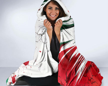 Personalized Mexico Football Ganadores Hooded Blanket Aztec Jaguar Cultural Heritage Soccer Art