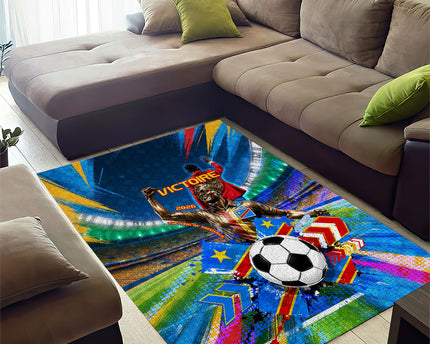 DR Congo Patrice Lumumba Area Rug Kinshasa Stadium Flag - King Of Kinshasa Football