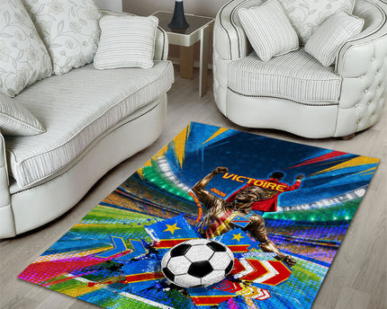 DR Congo Patrice Lumumba Area Rug Kinshasa Stadium Flag - King Of Kinshasa Football
