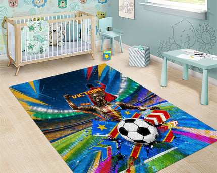 DR Congo Patrice Lumumba Area Rug Kinshasa Stadium Flag - King Of Kinshasa Football