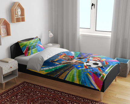 DR Congo Patrice Lumumba Bedding Set Kinshasa Stadium Flag - King Of Kinshasa Football