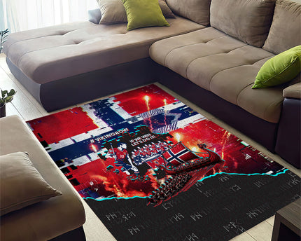 Norway Football Viking Row Area Rug Flag Nordic Footballer - If We Win Lets Do It