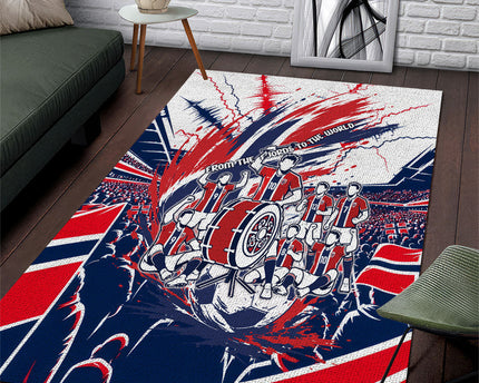 Norway Football From The Fjords To The World Area Rug Viking Shield Paint Splatter Soccer Team