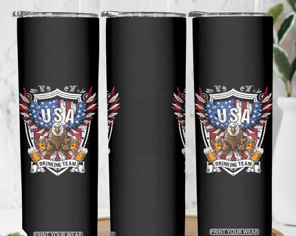 USA Drinking Team Skinny Tumbler