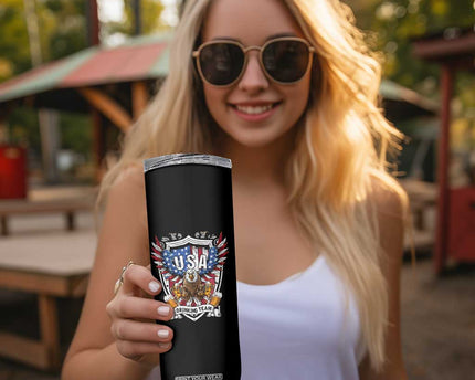 USA Drinking Team Skinny Tumbler