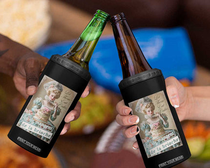 Satirical Funny History Jokes 4 in 1 Can Cooler Tumbler Let Them Eat Cake Marie Antoinette Queen of France