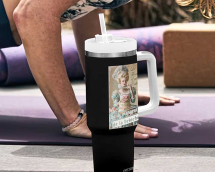 Satirical Funny History Jokes Tumbler With Handle Let Them Eat Cake Marie Antoinette Queen of France