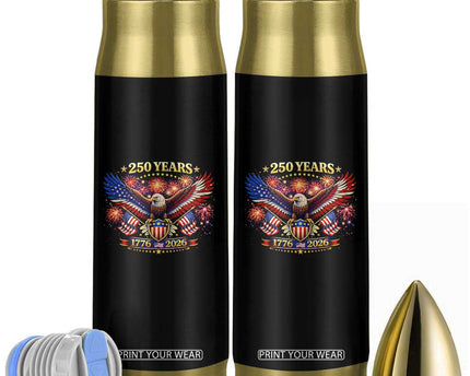 USA 250th Anniversary Eagle Bullet Tumbler 4th July Independence Day Patriotic USA Flag