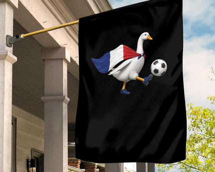 France Soccer Goose Garden Flag French Flag Patriotic Football Fan Graphic