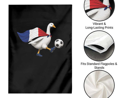 France Soccer Goose Garden Flag French Flag Patriotic Football Fan Graphic