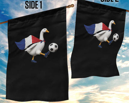 France Soccer Goose Garden Flag French Flag Patriotic Football Fan Graphic