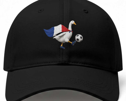 France Soccer Goose Baseball Cap French Flag Patriotic Football Fan Graphic